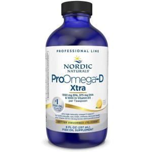 image:imageNordic Naturals ProOmegaD Xtra Liquid Lemon Flavor  8 oz  3400 mg Omega3  1000 IU D3  HighPotency Fish Oil  EPA amp DHA  Brain Eye Heart amp Immune Health  NonGMO  48 Servings
