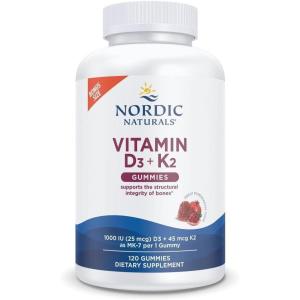 image:imageNordic Naturals Vitamin D3  K2 Gummies Pomegranate  120 Gummies  1000 IU Vitamin D3  45 mcg K2 Great Taste  Bone Health Promotes Healthy Muscle Function  NonGMO  120 Servings120 Count Pack of 1