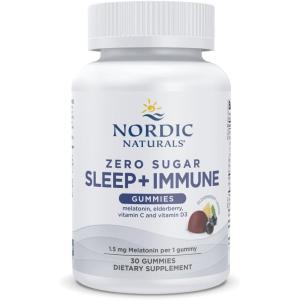 image:imageNordic Naturals Zero Sugar Sleep  Immune Gummies  Elderberry Lemon Flavor  30 Gummies  15 mg Melatonin for Sleep with Vitamin D3  Elderberry amp Vitamin C Immune Support  30 Servings
