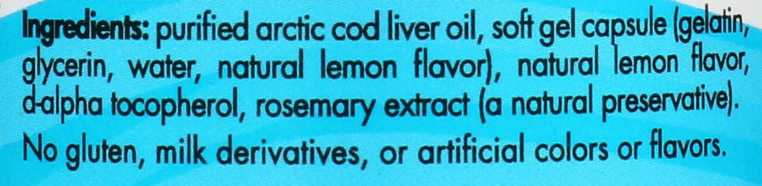 image:imageNordic Naturals Cod Liver Oil Arctic Lemon 1000mg 90 Softgels