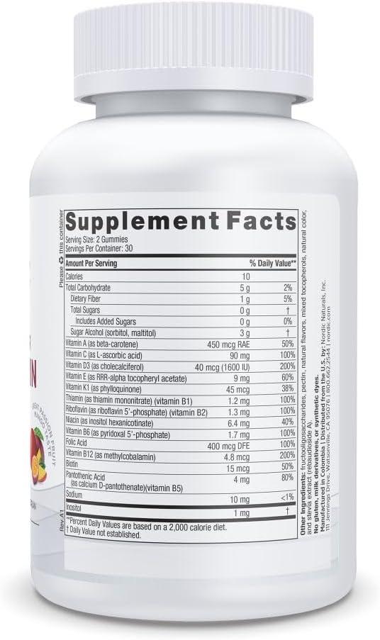 image:imageNordic Naturals Zero Sugar Multi Gummies Vegetarian Multivitamin Supplement Passionfruit Mango 60 PectinBased Gummies 12 Essential Vitamins for Adults NonGMO 30 Servings