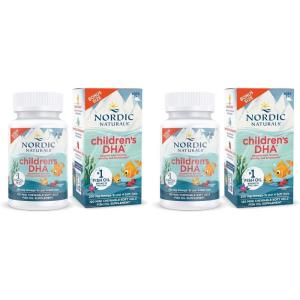 image:imageNordic Naturals Childrens DHA Strawberry  120 Mini Chewable Soft Gels for Kids  250 mg Omega3 with EPA amp DHA  Brain Development amp Function  NonGMO  30 Servings Pack of 2