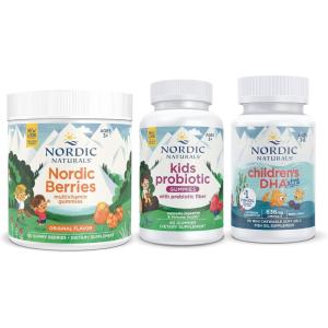 image:imageNordic Naturals Kids Mind and Body Starter Pack  Nordic Berries Multivitamins Nordic Flora Probiotic Gummies Childrens DHA Xtra